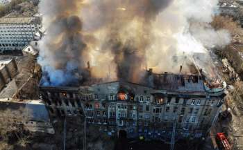 Пожар в Одесском колледже